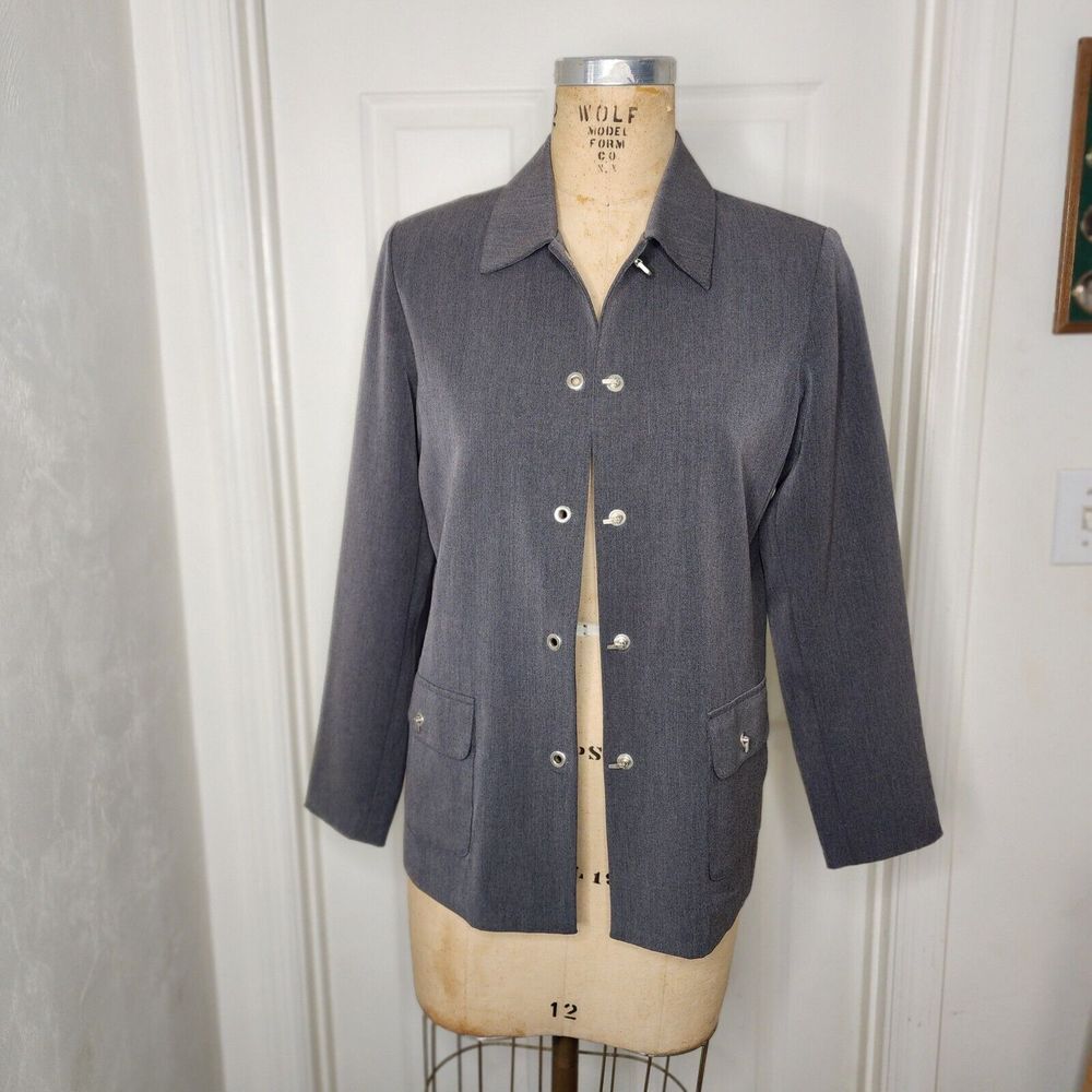 Dialogue Grey Lined‎ Blazer Sz. M